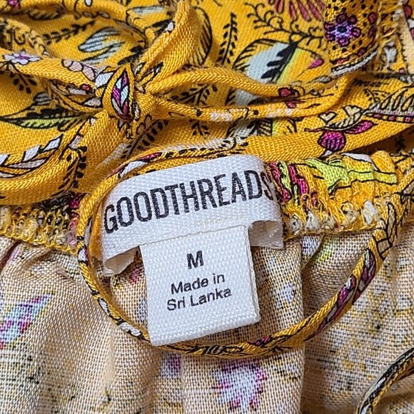 Goodthreads Sundress Womens M Floral Print Tiered Linen Blend Spaghetti … - Picture 6 of 8